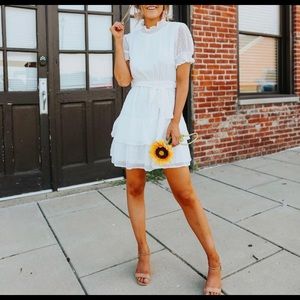 White ruffle dress
